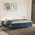 vidaXL Sommier à ressorts de lit Bleu foncé 180x200 cm Velou