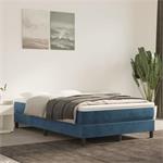 vidaXL Sommier à ressorts de lit Bleu foncé 120x200 cm Velou