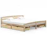 vidaXL Cadre de lit avec 4 tiroirs Bois de pin massif 200x20