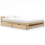 vidaXL Cadre de lit avec 4 tiroirs Bois de pin massif 160x20