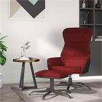 vidaXL Chaise de relaxation avec tabouret Rouge bordeaux Tis