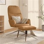 vidaXL Chaise de relaxation avec tabouret Taupe Similicuir d