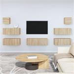 vidaXL 7-delige Tv-meubelset bewerkt hout sonoma eikenkleuri