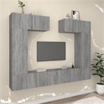 vidaXL 6-delige Tv-meubelset bewerkt hout grijs sonoma eiken