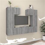 vidaXL 6-delige Tv-meubelset bewerkt hout grijs sonoma eiken