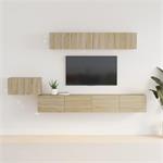 vidaXL 5-delige Tv-meubelset bewerkt hout sonoma eikenkleuri