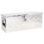 vidaXL Opbergbox 60x23,5x23 cm aluminium zilverkleurig