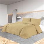 vidaXL Dekbedovertrekset 155x220 cm katoen taupe