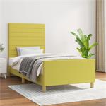 vidaXL Cadre de lit avec tête de lit Vert 100 x 200 cm Tissu