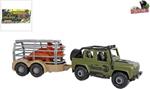 Dinoworld DIY 4x4 auto met dinotrailer en dino 33cm