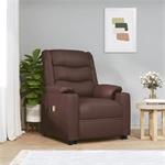 vidaXL Fauteuil de massage Marron Similicuir