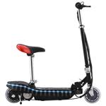 vidaXL Trottinette électrique avec selle et LED 120 W Noir