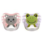Dr Brown's Fopspeen Fase 1 Roze 2-pack animal faces