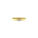 Gouden solitair ring met diamant 14 krt  €147.5