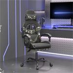 vidaXL Chaise de jeu pivotante repose-pied Noir camouflage S