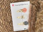 Haarspeldje Leather flower - leren bloemetjes setje 1 — 3 cm