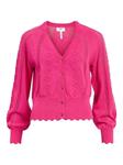 Object OBJKALINA L/S KNIT CARDIGAN 123 Magenta 23040119 S