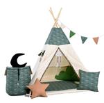 TIPI tent Eland  XXL Set TIPI + 4 kussens + speelmat + vlagg