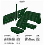 Bekleding Amazon 4D achterbankhoes groen zitting 1967-1968 1