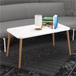 [en.casa] Salontafel Skælskør 41x90x50 cm wit en houtkleurig