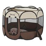 [en.casa] Pop-up bench Telford 43x74x74 cm voor dieren bruin