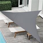 Schaduwdoek - waterafstotend driehoek 4x4x4 m donkergrijs