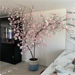 Kunst bloesemboom - 230cm - wit/roze