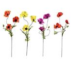 Zijden klaprozen – 4 takken – Multicolor – Kunstbloemen – Rozen – Kunst klaprozen –