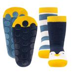 Ewers antislip sokken 2-pack pinguin marine