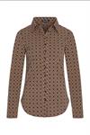 Travel Blouse Yana Brown Print 840