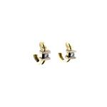 Gouden oorstekers met diamant 14 krt*nieuw  €895