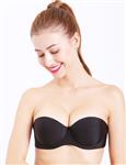 Strapless zelfklevende zwarte  push-up bh AS-N-07