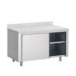 RVS werkbank 2000x700x900 mm met schuifdeuren + rand