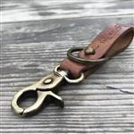 Trip Machine KEY FOB - Vintage Tan + antiek goud