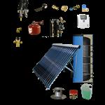 CV verwarming en tapwater zonneboiler 200L+ Prisma Pro 18 5 meter DN16 dubbel HT geïsoleerd flex rvs