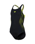 Arena G Swimsuit Swim Pro Back Graphic black-softgreen 8-9