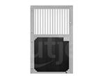 Staldeur met veiligheidsglas | draaideur | kunststof | vingerslot