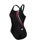 Arena W Swimsuit V Back Graphic black-white 44