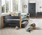 Infans Color 1-persoons kajuitbed antraciet-beuken