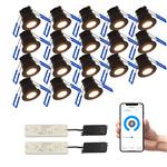 Smart Lemilux zwarte Frano Set Inbouwspots Buiten 18-stuks