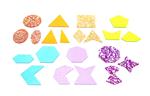 Regenboog glitter vormen
