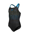 Arena G Swimsuit V Back Graphic black-turquoise 8-9