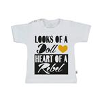 T-Shirt looks a doll heart of a rebel