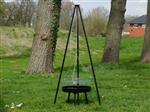 BBQ - vuurschaal met driepoot - inclusief rooster