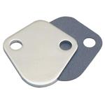 Fuel Pump Block-Off Plate, Steel, Chrome Plated, Chevy, Chrysler, Dodge, Ford, Plymouth,