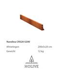 Nandina CRS20 S200 Keerwand Cortenstaal recht 20 cm hoog, 100 cm lengte