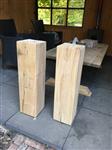 Eiken houten sokkel diverse hoogtes 25x25 cm