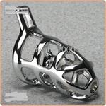 Steel Chastity Cock Cage met de Ring & Hangslot