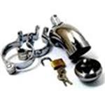Roestvast stalen rechte kuisheidsgordel BONDAGE