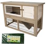 Konijnenhok met ren 111x45x78 €89,99 beste prijs!